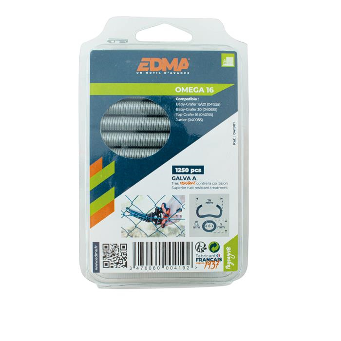 AGRAFES OMEGA 16 GALVA PAR 1250 PCS AGRAFES OMEGA 16 GALVA PAR 1250 PCS