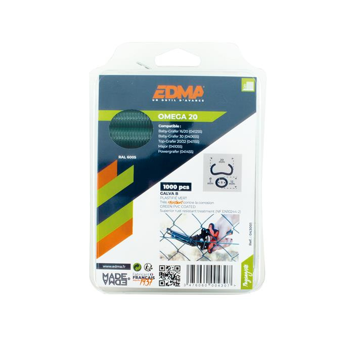 AGRAFES OMEGA 20 GALVA PAR 1000 PCS AGRAFES OMEGA 20 GALVA PAR 1000 PCS