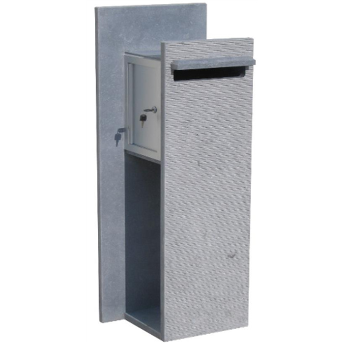 BOITE AUX LETTRES EN PIERRE BLEUE BELGE COMPOSTELLA LINE LINKS (30X40X115) BOITE AUX LETTRES EN PIERRE BLEUE BELGE COMPOSTELLA LINE LINKS (30X40X115)