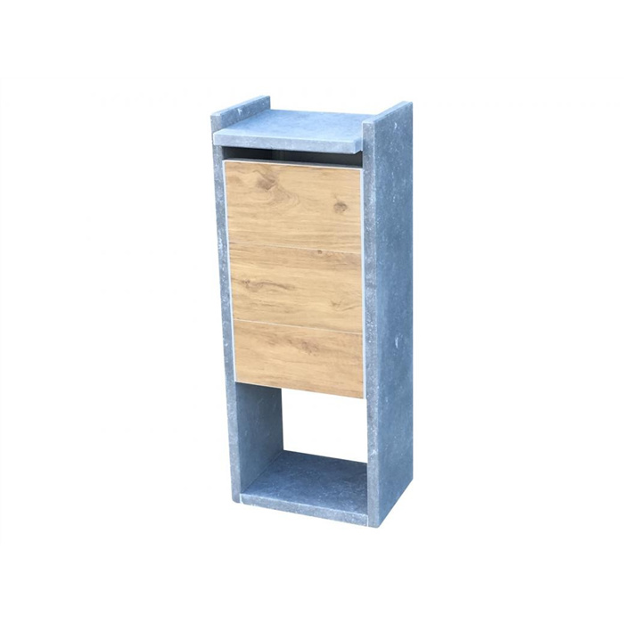BOITE AUX LETTRES EN PIERRE BLEUE BELGE EVEREST PARCEL WOODLOOK (32X40X100) BOITE AUX LETTRES EN PIERRE BLEUE BELGE EVEREST PARCEL WOODLOOK (32X40X100)