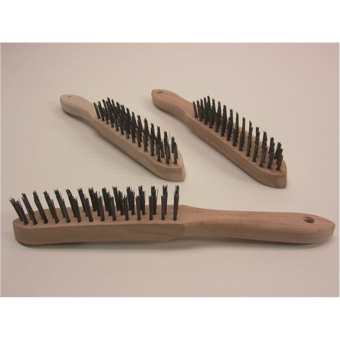 BROSSE MÉTALLIQUE 4 RANGS AVEC MANCHE BROSSE MÉTALLIQUE 4 RANGS AVEC MANCHE