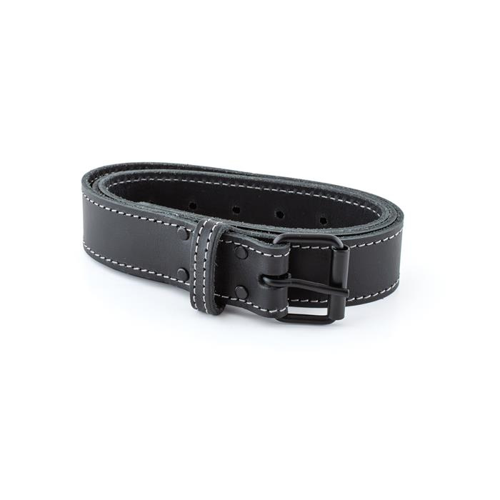 CEINTURE EN CUIR NOIR AVEC BOUCLE - 130 CM X 40 MM - LEATHER CEINTURE EN CUIR NOIR AVEC BOUCLE - 130 CM X 40 MM - LEATHER