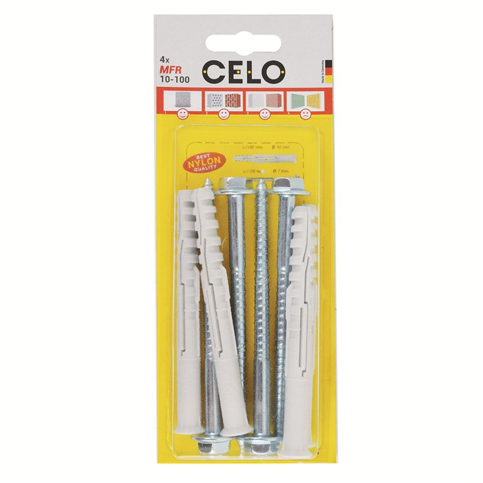 CELO CHEVILLE DE FENÊTRE HEXAGONAL MFR 10-100 SB SSKS (4) CELO CHEVILLE DE FENÊTRE HEXAGONAL MFR 10-100 SB SSKS (4)