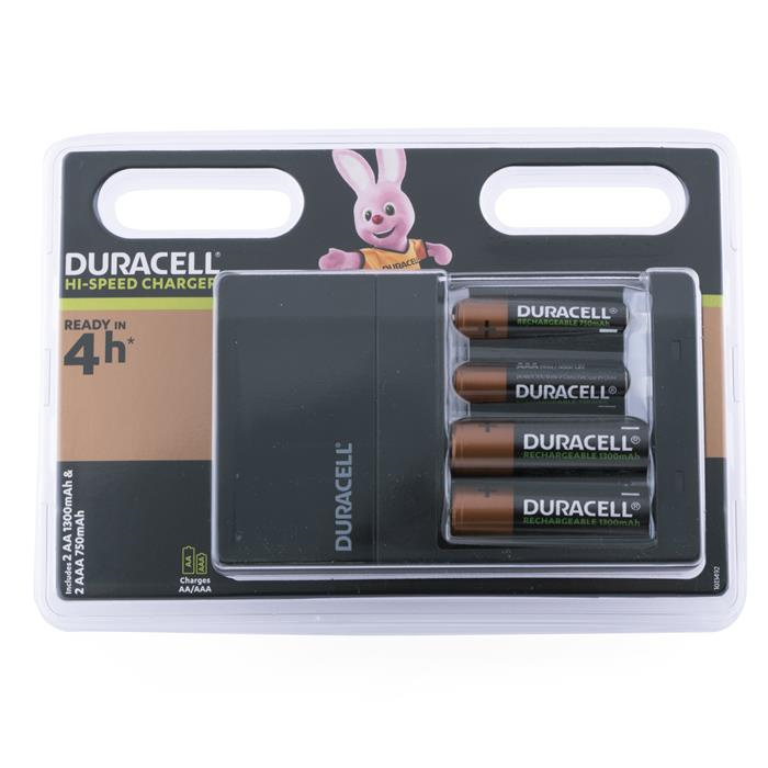 CHARGEUR DURACELL SUPER RAPIDE 45 MINUTES + 2 AA + 2 AAA CHARGEUR DURACELL SUPER RAPIDE 45 MINUTES + 2 AA + 2 AAA