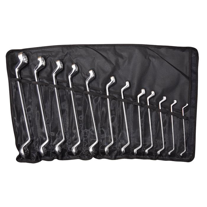 CLÉ POLYGONALES 6 > 32 MM CONTRE COUDÉES EN TROUSSEAU DE 12 PCS CLÉ POLYGONALES 6 > 32 MM CONTRE COUDÉES EN TROUSSEAU DE 12 PCS