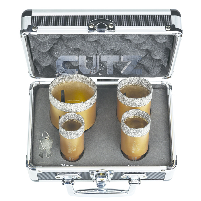 COFFRET DE TRÉPANS SET D POUR MEULEUSE C DIAMÈTRES 35/40/50/68 MM, AL.M14 COFFRET DE TRÉPANS SET D POUR MEULEUSE C DIAMÈTRES 35/40/50/68 MM, AL.M14