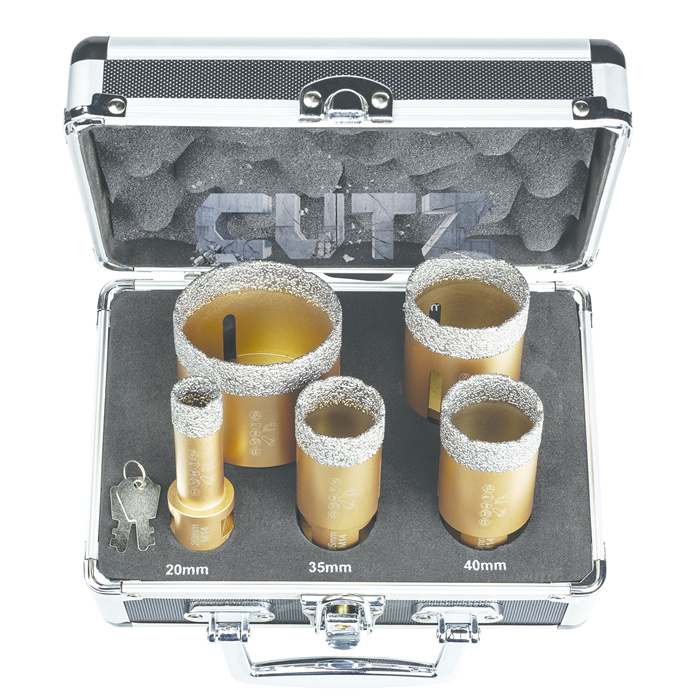 COFFRET TRÉPANS SET C POUR MEULEUSE COMP DIAMÈTRES 20/35/40/50/68 MM, AL.M14 COFFRET TRÉPANS SET C POUR MEULEUSE COMP DIAMÈTRES 20/35/40/50/68 MM, AL.M14