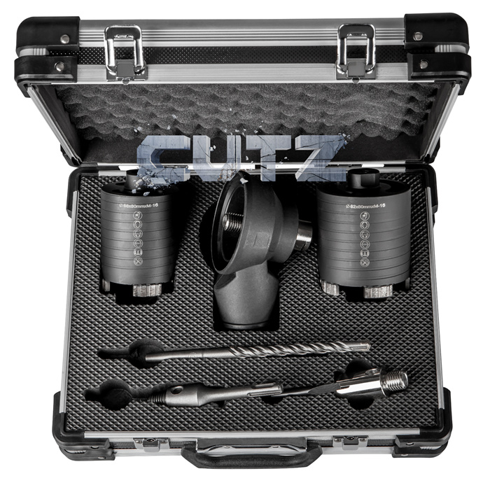 COFFRET TRÉPANS SET SOCKET DRILL: EXTRAC POUSSIÈRE M-16/ TRÉPAN Ø 68MM- 82MM/2 AD SDS PLUS X M-16 MÂLE & M-16 MÂLE X M-18 COFFRET TRÉPANS SET SOCKET DRILL: EXTRAC POUSSIÈRE M-16/ TRÉPAN Ø 68MM- 82MM/2 AD SDS PLUS X M-16 MÂLE & M-16 MÂLE X M-18