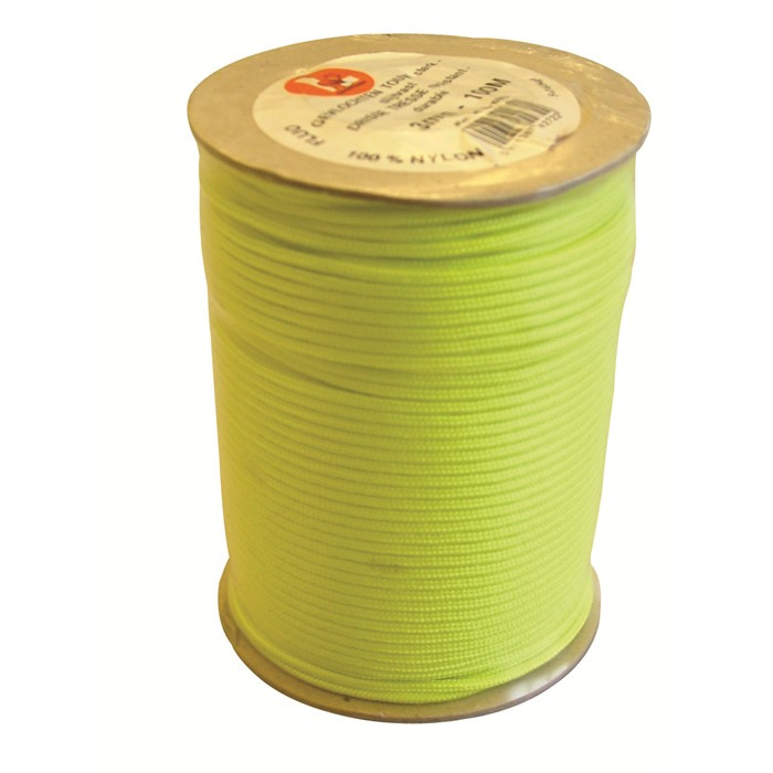 CORDE NYLON TRESSÉE 50M/2MM FLUO LEDENT CORDE NYLON TRESSÉE 50M/2MM FLUO LEDENT