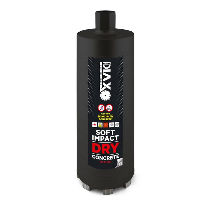 COURONNE À SEC - CD-DI835 - DRY IMPACT BETON - 1 1/4" - DIAM 112 MM - L = 300MM - CUBIX TECHNOLOGY COURONNE À SEC - CD-DI835 - DRY IMPACT BETON - 1 1/4" - DIAM 112 MM - L = 300MM - CUBIX TECHNOLOGY