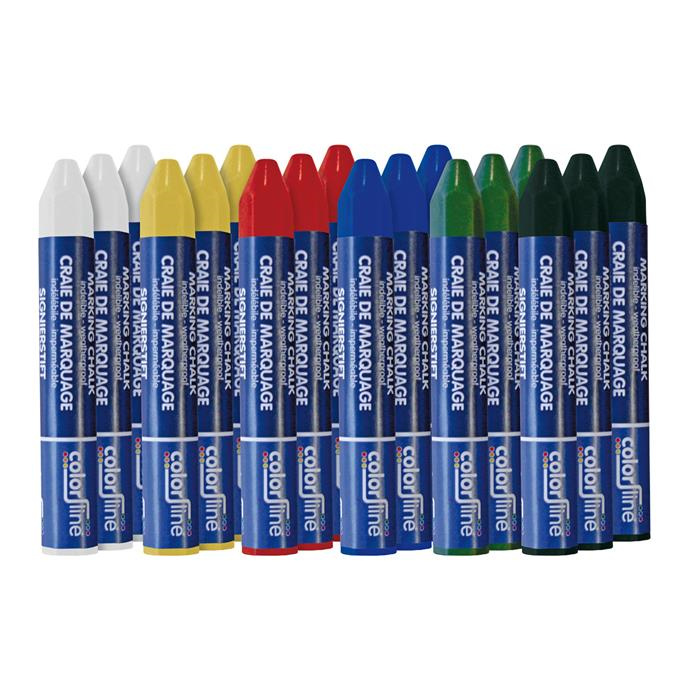 CRAIE DE CIRE À BASE DE PARAFFINE - HEXAGONALE - VERT - PAR 3 PCS CRAIE DE CIRE À BASE DE PARAFFINE - HEXAGONALE - VERT - PAR 3 PCS