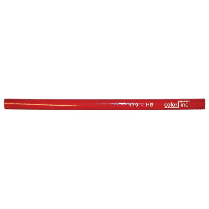 CRAYON DE MENUISIER "TYPE 119", FORME OVALE, LAQUÉ ROUGE - 24 CM - PAR PC CRAYON DE MENUISIER "TYPE 119", FORME OVALE, LAQUÉ ROUGE - 24 CM - PAR PC