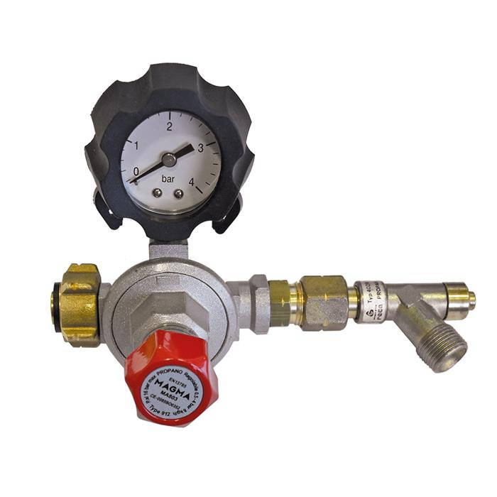 DÉTENDEUR À PRESSION VARIABLE, AVEC VALVE DE RUPTURE ET MANOMÈTRE - 0,5-4 BAR DÉTENDEUR À PRESSION VARIABLE, AVEC VALVE DE RUPTURE ET MANOMÈTRE - 0,5-4 BAR
