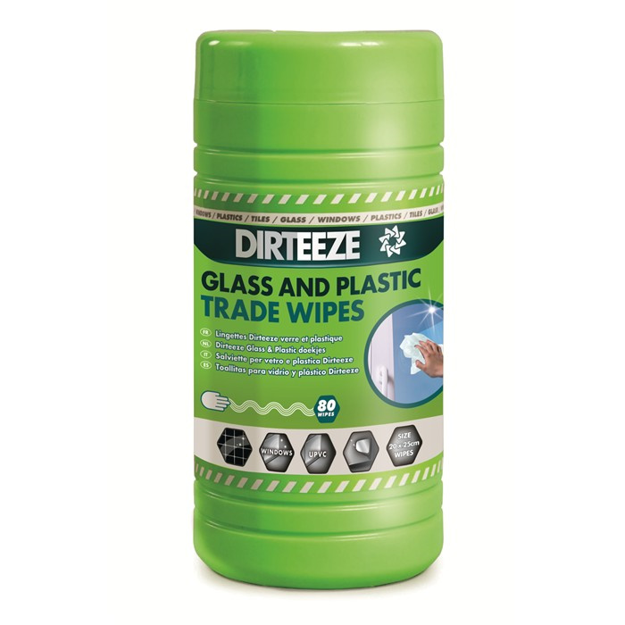 DIRTEEZE GLASS & PLASTIC WIPES (80PC) DIRTEEZE GLASS & PLASTIC WIPES (80PC)