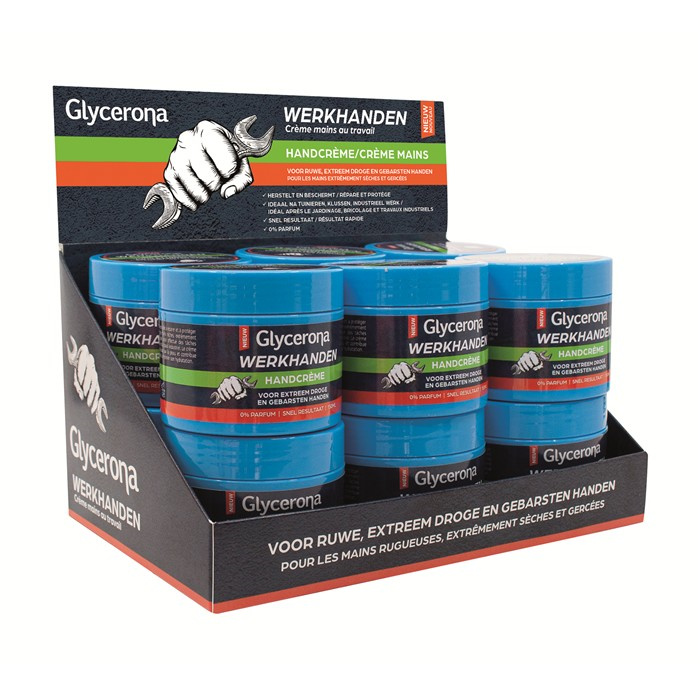 DISPLAY GLYCERONA CRÈME MAINS APRÈS TRAVAIL 150ML (12PC) DISPLAY GLYCERONA CRÈME MAINS APRÈS TRAVAIL 150ML (12PC)