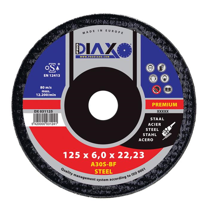 DISQUE À ÉBARBER ACIER Ø 230 X 6,0 MM A30S-BF / PREMIUM CONSTRUCTION DISQUE À ÉBARBER ACIER Ø 230 X 6,0 MM A30S-BF / PREMIUM CONSTRUCTION
