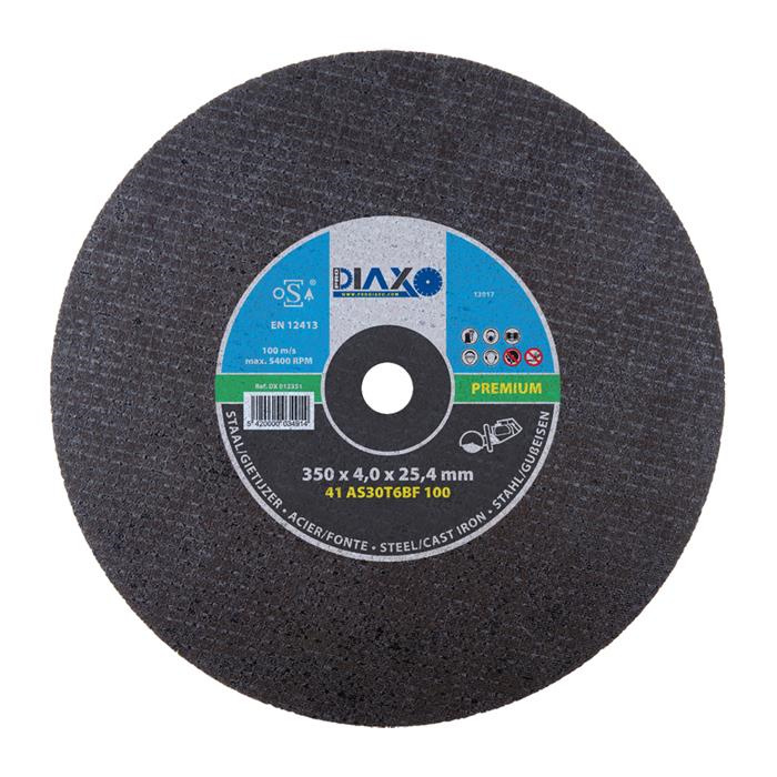 DISQUE ABRASIF ACIER - 350 X 4,0 X 25,4 MM (SCIES MOTEURS) / PREMIUM DISQUE ABRASIF ACIER - 350 X 4,0 X 25,4 MM (SCIES MOTEURS) / PREMIUM