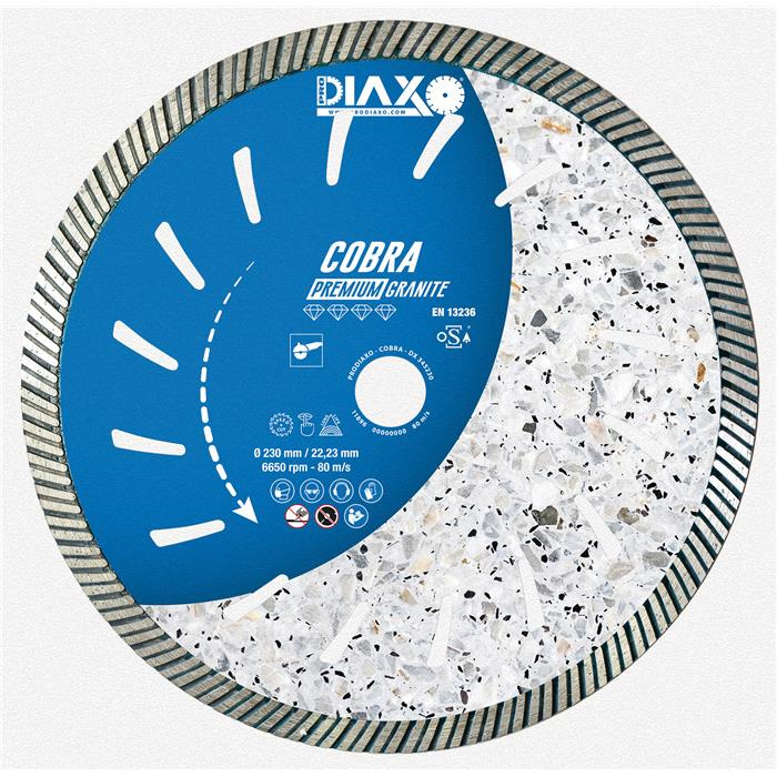 DISQUE DIAMANTÉ COBRA - 230 X 22,2 MM - PREMIUM GRANITE DISQUE DIAMANTÉ COBRA - 230 X 22,2 MM - PREMIUM GRANITE