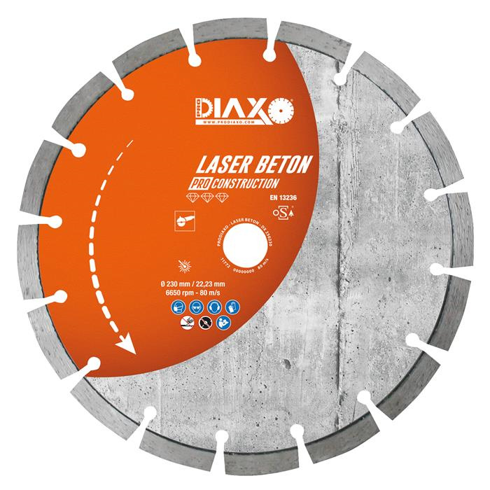 DISQUE DIAMANTÉ LASER BETON - 230 X 22,2 MM - PRO CONSTRUCTION DISQUE DIAMANTÉ LASER BETON - 230 X 22,2 MM - PRO CONSTRUCTION