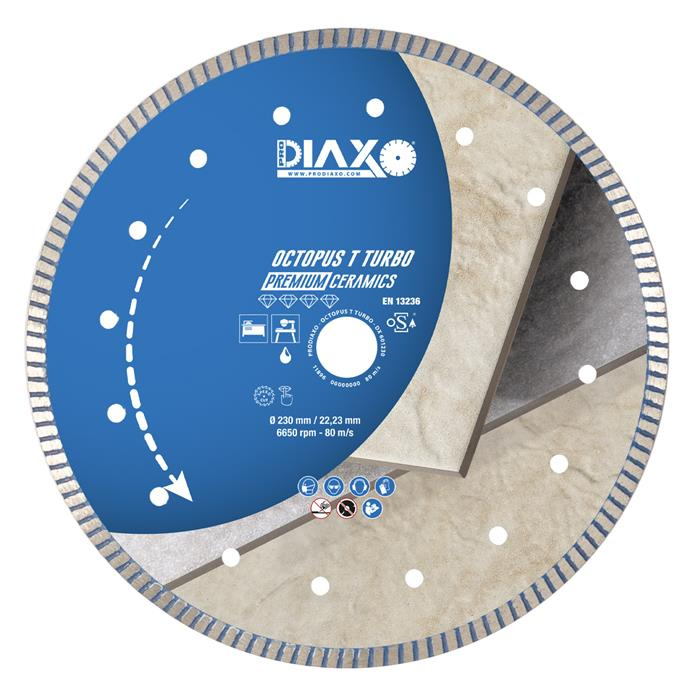 DISQUE DIAMANTÉ OCTOPUS T TURBO - 230 X 22,2 MM - PREMIUM CERAMICS DISQUE DIAMANTÉ OCTOPUS T TURBO - 230 X 22,2 MM - PREMIUM CERAMICS