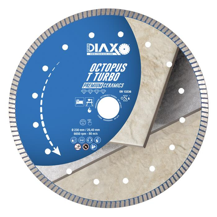 DISQUE DIAMANTÉ OCTOPUS T TURBO - 230 X 25,4 MM - PREMIUM CERAMICS DISQUE DIAMANTÉ OCTOPUS T TURBO - 230 X 25,4 MM - PREMIUM CERAMICS