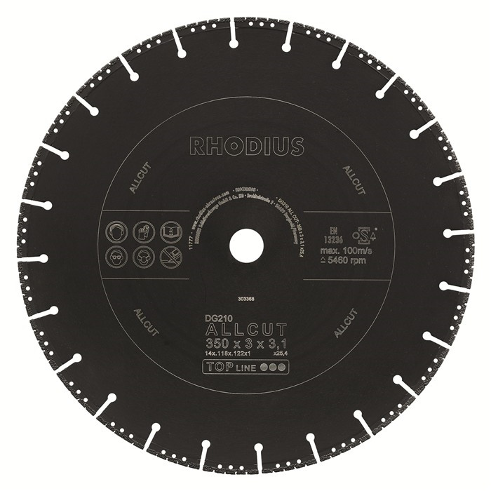 DISQUE DIAMANTÉ UNIVERSEL DG210 ALLCUT 350X3.0 DISQUE DIAMANTÉ UNIVERSEL DG210 ALLCUT 350X3.0