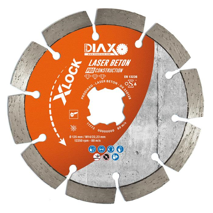 DISQUE DIAMANTÉ X-LOCK LASER BETON - 125 X 22,2 MM - PRO CONSTRUCTION DISQUE DIAMANTÉ X-LOCK LASER BETON - 125 X 22,2 MM - PRO CONSTRUCTION