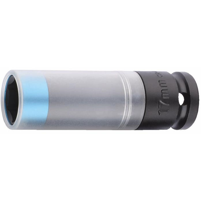 DOUILLE À CHOC "IMPACT" 6-PANS AVEC PROTECTION EN PLASTIQUE 1/2" / 17 X 86,5 MM DOUILLE À CHOC "IMPACT" 6-PANS AVEC PROTECTION EN PLASTIQUE 1/2" / 17 X 86,5 MM