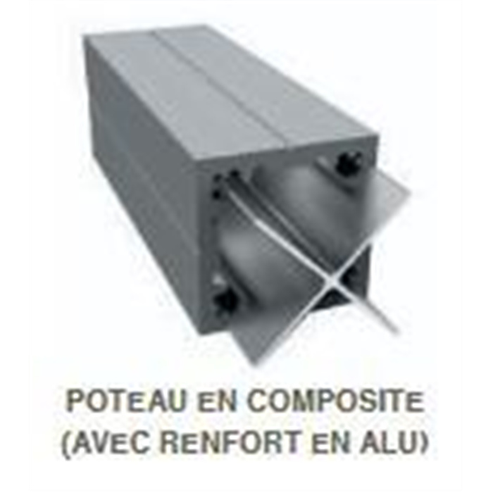 DUOFUSE POTEAU EN COMPOSITE GRAPHITE BLACK (*) DUOFUSE POTEAU EN COMPOSITE GRAPHITE BLACK (*)