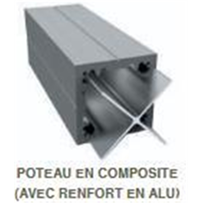 DUOFUSE POTEAU POUR PORTE GRAPHITE BLACK 3M (*) DUOFUSE POTEAU POUR PORTE GRAPHITE BLACK 3M (*)