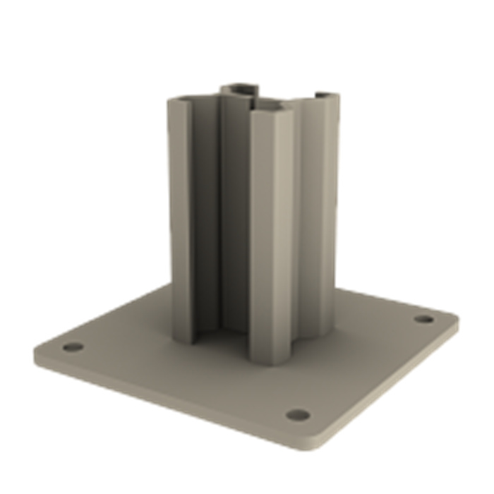 DUOFUSE SOCCLE POTEAU INTERNE POUR POTEAU ALU GB RAL7021 (150X200X200MM) DUOFUSE SOCCLE POTEAU INTERNE POUR POTEAU ALU GB RAL7021 (150X200X200MM)