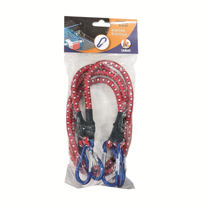 ÉLASTIQUE AVEC MOUSQUETON 0,8M/10MM LEDENT (2PCS) ÉLASTIQUE AVEC MOUSQUETON 0,8M/10MM LEDENT (2PCS)