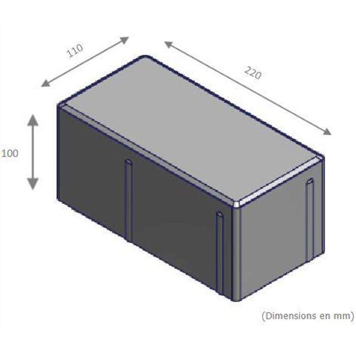 FB BI-COUCHE 22X11X10 GRIS FB BI-COUCHE 22X11X10 GRIS