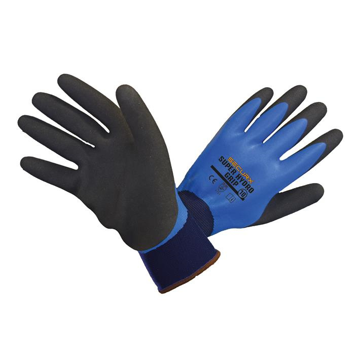 GANTS DE SÉCURITÉ - LATEX/POLYESTER - SUPER HYDRO GRIP / 10 GANTS DE SÉCURITÉ - LATEX/POLYESTER - SUPER HYDRO GRIP / 10