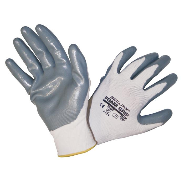 GANTS DE SÉCURITÉ - NITRILE/NYLON - FOAM GRIP / 8 GANTS DE SÉCURITÉ - NITRILE/NYLON - FOAM GRIP / 8