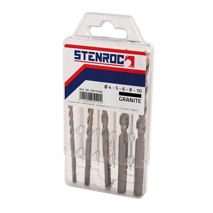 GRANITE MÈCHES À PERCUSSION BÉTON SET 4-5-6-8-10 MM GRANITE MÈCHES À PERCUSSION BÉTON SET 4-5-6-8-10 MM
