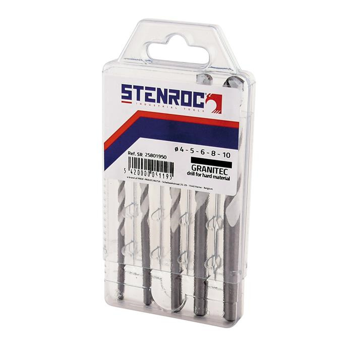 GRANITEC MÈCHE À PERCUSION BÉTON/GRANITE SET 4+5+6+8+10 MM GRANITEC MÈCHE À PERCUSION BÉTON/GRANITE SET 4+5+6+8+10 MM