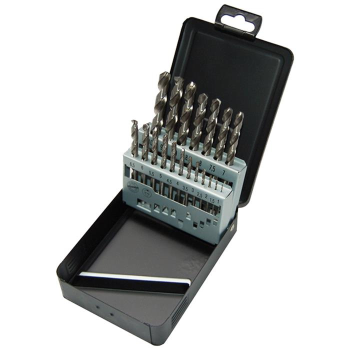 HSS DIN 338 - 19 PCS. 10X0,5 SET METALBOX HSS DIN 338 - 19 PCS. 10X0,5 SET METALBOX