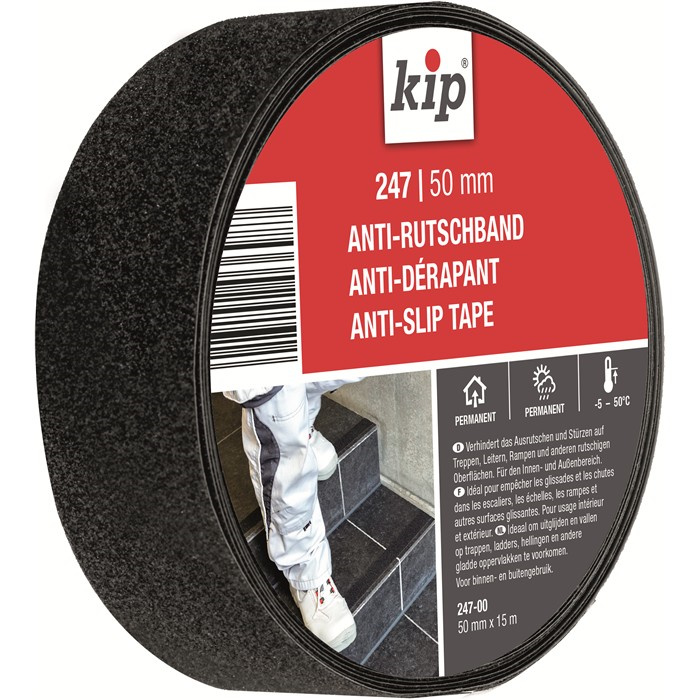 KIP 247-00 TAPE ANTI-GLISSE NOIR 50MM/15M KIP 247-00 TAPE ANTI-GLISSE NOIR 50MM/15M