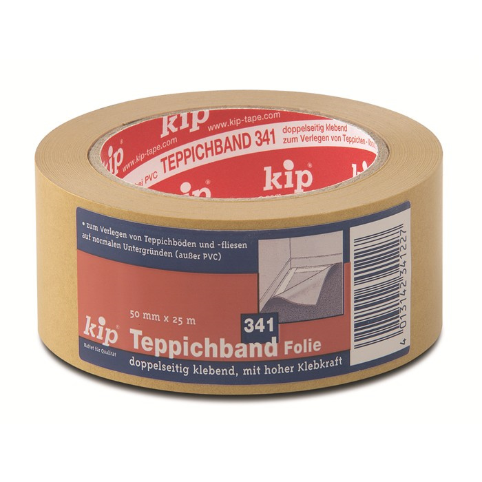 KIP 341-22 RUBAN TAPIS BRUN DOUBLE 50MM/25M KIP 341-22 RUBAN TAPIS BRUN DOUBLE 50MM/25M