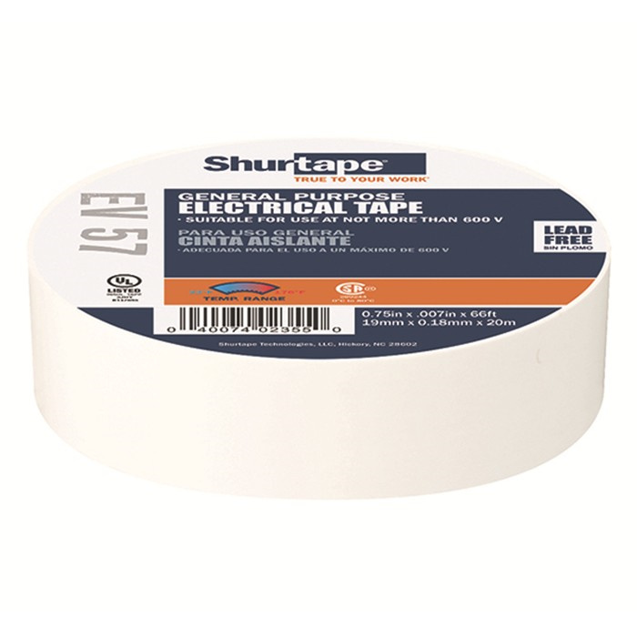 KIP 993-02 PVC RUBAN ISOLANT ÉLECTRO BLANC 19MM/20M KIP 993-02 PVC RUBAN ISOLANT ÉLECTRO BLANC 19MM/20M