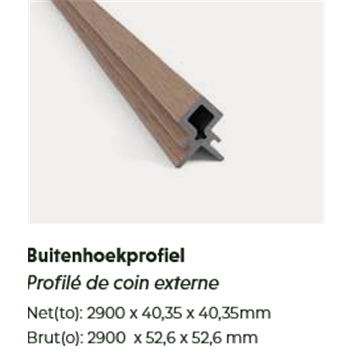 KOVR PROFILE DE COIN EXTERNE FUDGE BROWN - BLACK 2900MMX52,6X52,6 (BRUT) 1P/PAQUET KOVR PROFILE DE COIN EXTERNE FUDGE BROWN - BLACK 2900MMX52,6X52,6 (BRUT) 1P/PAQUET