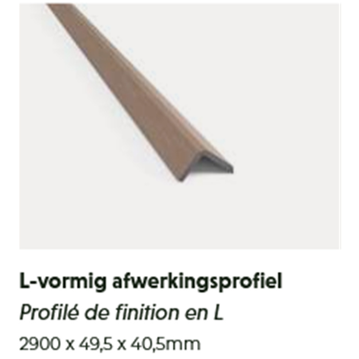 KOVR PROFILE DE FINITION EN L SLATE BLACK 2900MMX49,5X40,5 (BRUT) 1P/PAQUET KOVR PROFILE DE FINITION EN L SLATE BLACK 2900MMX49,5X40,5 (BRUT) 1P/PAQUET