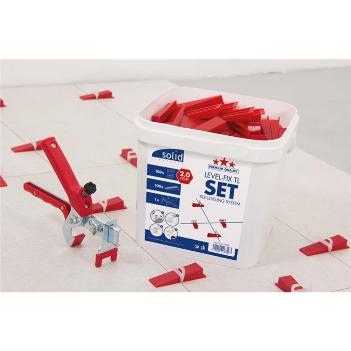 LEVEL-FIX TL SET / 100 CLIPS 2 MM + 100 CALLES + 1 PINCE LEVEL-FIX TL SET / 100 CLIPS 2 MM + 100 CALLES + 1 PINCE
