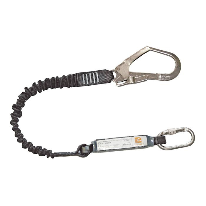 LONGE "ELASTIC" AVEC ABSORBEUR DE CHOC PA + 1 X SH10/SH15 - 1,5 M LONGE "ELASTIC" AVEC ABSORBEUR DE CHOC PA + 1 X SH10/SH15 - 1,5 M