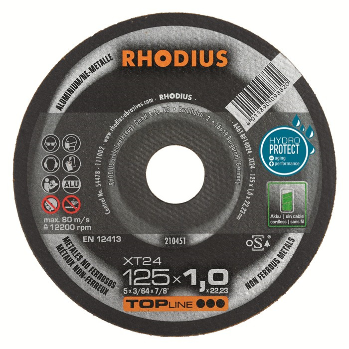 MEULE À TRONÇONNER ALUMINIUM MINCE XT24 125X1.0 MEULE À TRONÇONNER ALUMINIUM MINCE XT24 125X1.0