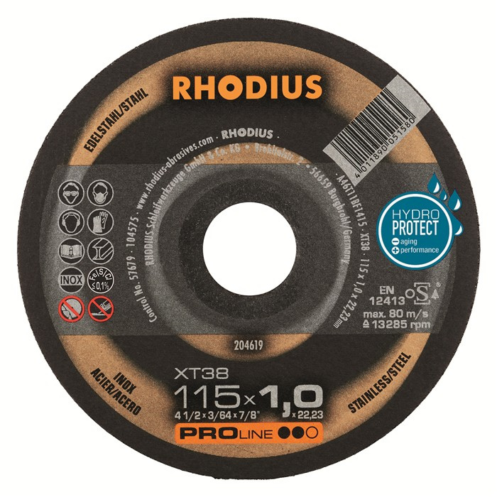 MEULE À TRONÇONNER INOX MINCE XT38 115X1 MEULE À TRONÇONNER INOX MINCE XT38 115X1