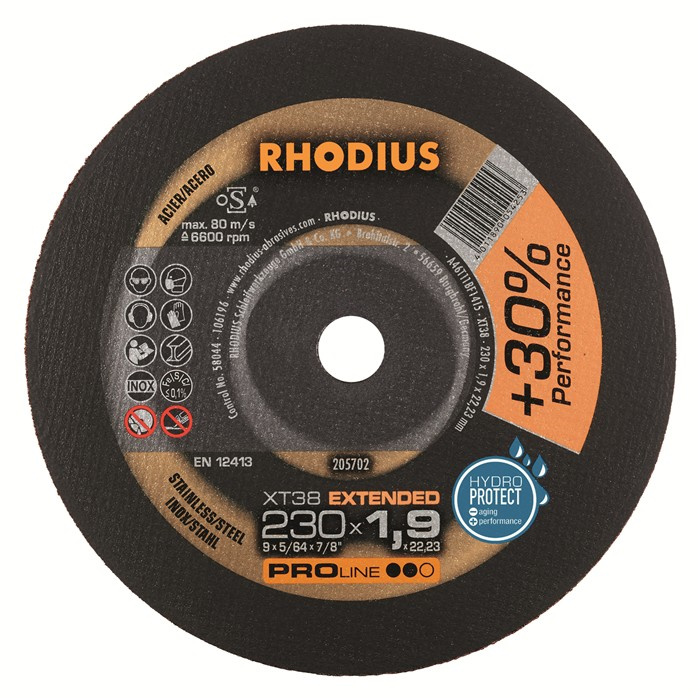 MEULE À TRONÇONNER INOX MINCE XT38 230X1.9 MEULE À TRONÇONNER INOX MINCE XT38 230X1.9