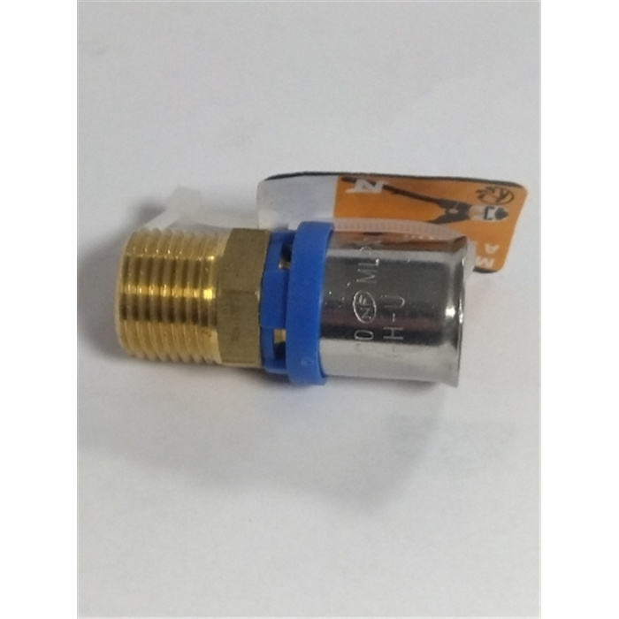 MULTICOUCHE A SERTIR MULTIPROFIL RACCORD DROIT M 1/2 - Ø20 MULTICOUCHE A SERTIR MULTIPROFIL RACCORD DROIT M 1/2 - Ø20