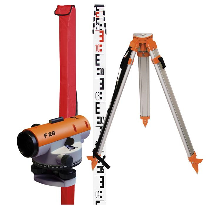 NIVEAU DE CHANTIER AUTOMATIQUE F32 EN SET AVEC TRÉPIED ET MIRE TÉLESCOPIQUE NIVEAU DE CHANTIER AUTOMATIQUE F32 EN SET AVEC TRÉPIED ET MIRE TÉLESCOPIQUE